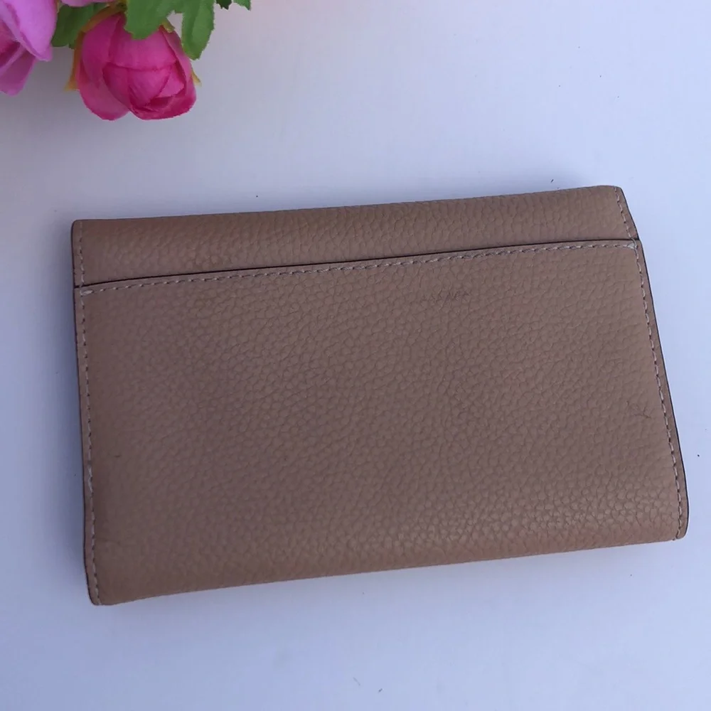 Coach Pale Pink Pebbled Leather Coach Wallet Soft Pink Coach Wallet Snap